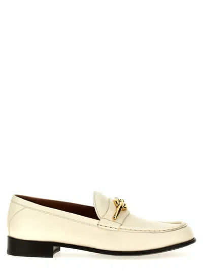 Valentino Garavani Ivory Leather Vlogo Signature Loafer In White