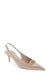 Valentino Garavani Vlogo The Bold Edition Slingback Pumps In Patent Leather 60mm In Pink