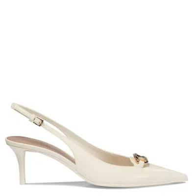 Valentino Garavani Vlogo The Bold Edition Slingbacks In White