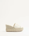 Valentino Garavani Vlogo Torchon Wedge Slide In Nappa 100mm Woman Ivory 42