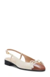 Valentino Garavani Women Valet Du Roi Slingback Ballets In Butter/tobacco