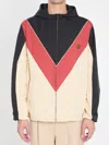 Valentino Logo Windbreaker With Hood And Pockets In Multi