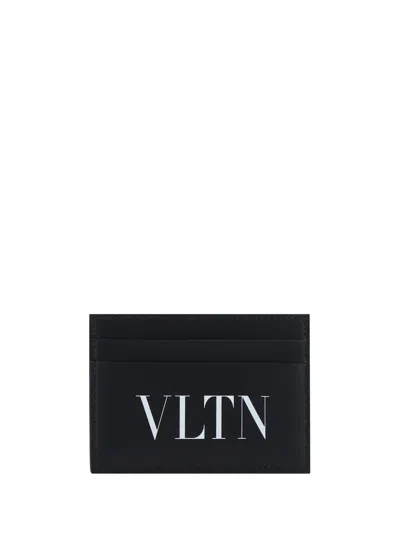 Valentino Garavani Vltn Card Holder In Nero/bianco