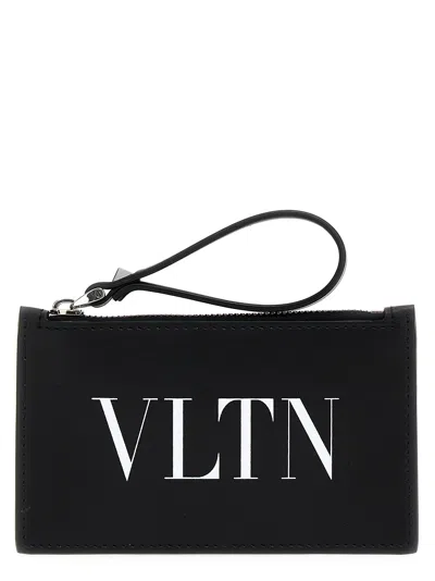 Valentino Garavani Vltn Card Holder In White/black