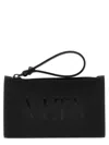 Valentino Garavani Rockstud Zip-up Wallet In Black