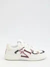 Valentino Garavani 'vl7n' White Sneakers With Maxi Logo Print And Logo Patch On The Tongue In Leathe