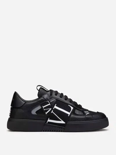 Valentino Garavani Vltn Ribbon Sneakers In Black