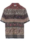 Valentino Paisley Pattern Bowling Shirt With Regular Collar In Multi