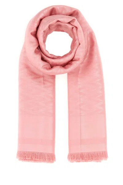Valentino Garavani V-print Silk-wool Scarf 140 Cm X 140 Cm In Pink