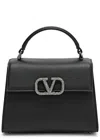 Valentino Garavani Vsling Mini Leather Top Handle Bag In Black