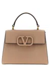 Valentino Small Vsling Handbag Top Handle In Neutral