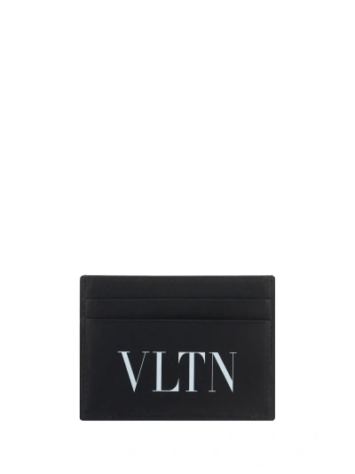 Valentino Garavani Vtln Card Holder In Logo Printed On The Front In Contrast