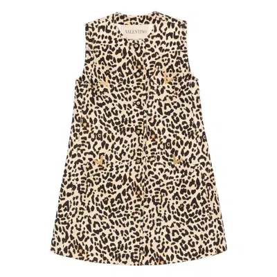 Valentino Leopard Print Button-fastening Jacket In Animal Print