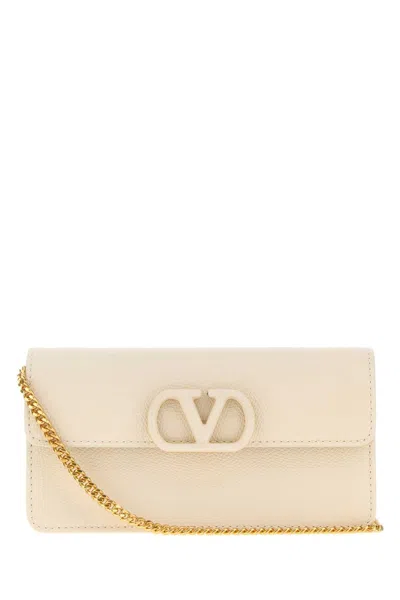 Valentino Garavani Wallet On Chain In Beige
