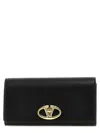 Valentino Chain Wallet Hardware Gold Tone In Black