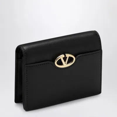 Valentino Garavani The Bold Edition Vlogo Leather Wallet In Black