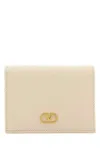 Valentino Portafoglio Vlogo In Pelle Avorio Donna In Pink