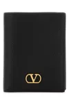 Valentino Portafoglio Vlogo In Pelle Nera Donna In Black