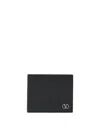 Valentino Mens Nero Vlogo Bifold Leather Wallet In Black
