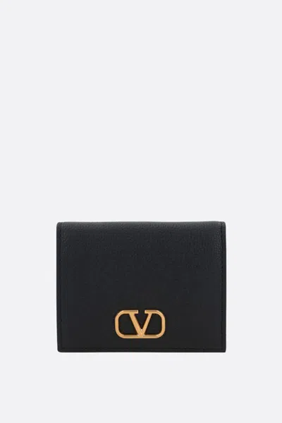 Valentino Garavani Vlogo Bi-fold Wallet In Black