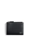 Valentino Vlogo Signature Card Holder In Black