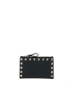 Valentino Rockstud Wallet In Black
