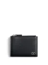 Valentino Vlogo Signature Card Holder In Black