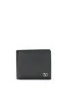 Valentino Mens Nero Vlogo Bifold Leather Wallet In Black