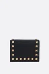 Valentino Flap French Wallet | Rockstud | Vitello In Black