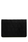 Valentino All-over Logo Patterned Wallet In Black