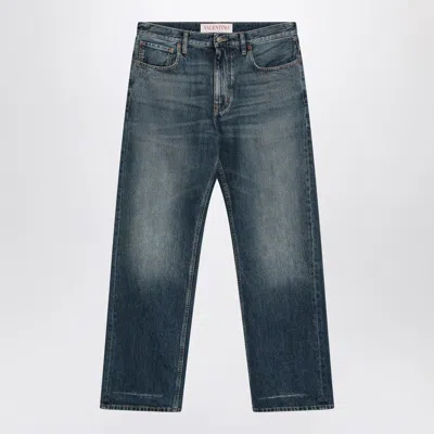 Valentino Garavani Washed Denim Jeans In Multi