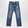 Valentino Blue Washed-effect Denim Jeans In Blue