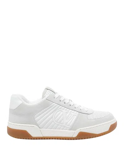Valentino Garavani White And Grey Sparry Sneakers