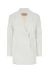 Valentino White Double-breasted Blazer In White
