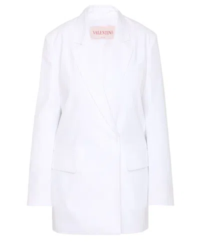VALENTINO VALENTINO GARAVANI WHITE COTTON BLAZER