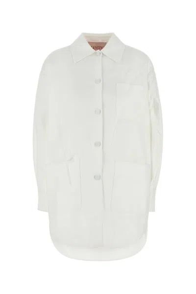 Valentino Garavani White Cotton Blend Oversize Jacket