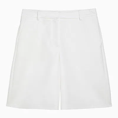 Valentino Garavani White Cotton Blend Shorts