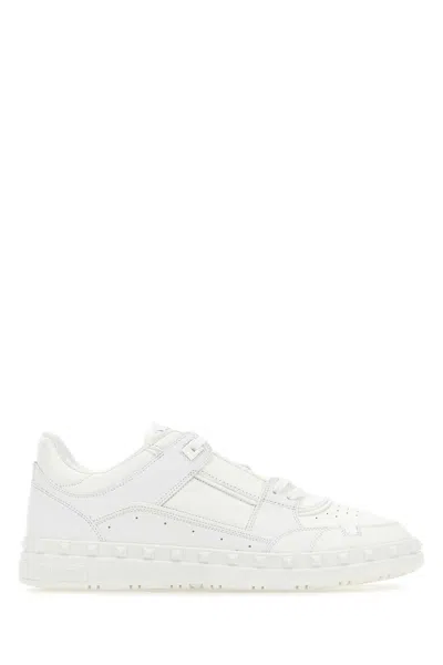 Valentino Garavani White Leather Freedots Sneakers