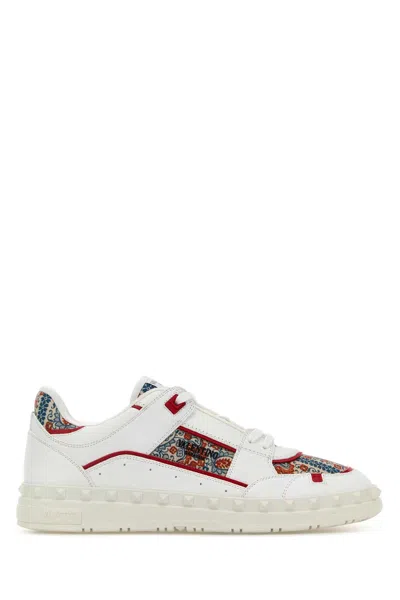 Valentino Garavani White Leather Freedots Sneakers