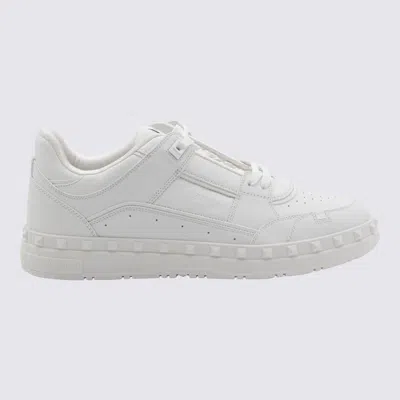 Valentino Garavani White Leather Freedots Sneakers