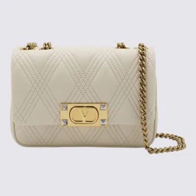 Valentino Garavani White Leather Quiltie 67 Shoulder Bag