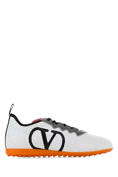 VALENTINO GARAVANI VALENTINO GARAVANI WHITE NAPPA LEATHER CHROMATHON SNEAKERS