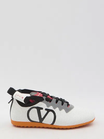 Valentino Garavani White Nappa Leather Chromathon Trainers