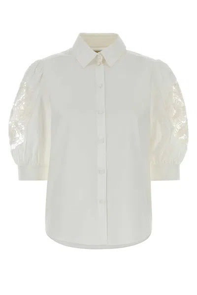 Valentino Garavani White Poplin Shirt For Women