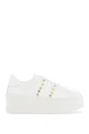 Valentino Rockstud Elegant Sneakers With Golden Studs For Women