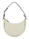 Valentino Garavani White Shoulder Bag With Adjustable Handle And Rockstud Embellishment In Leather W In White