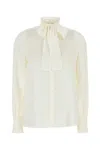 Valentino Silk Shirt With Bow Tie Neck