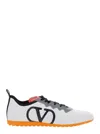 Valentino Garavani White Sneakers With Asymmetric Toe And Vlogo Detail On The Side In Tech Fabric Ma
