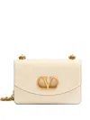 Valentino Womens Vain Small Chain-strap Leather Shoulder Bag Butter White