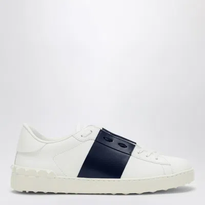 Valentino Garavani White/marine Blue Open Sneakers